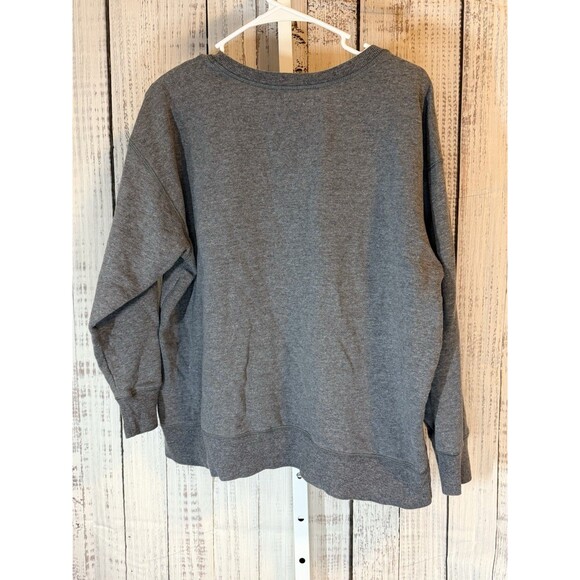 Maurice’s Women’s Sweatshirt Plus Size 1X Grey With Gold Love Embroidered - Picture 5 of 5